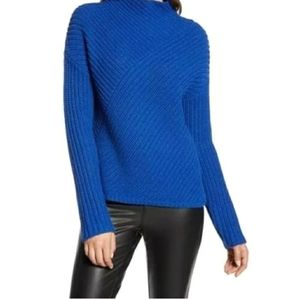 Halogen Size 1X,   ribbed sweater pullover blue shimmer sweater